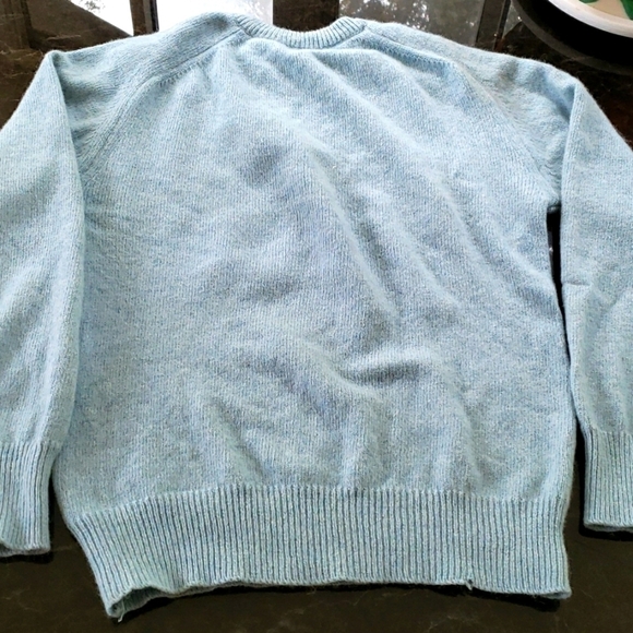 Vintage Sears Classics Wool Blend Sweater Mens M Unisex Light Blue VGUC - Picture 11 of 12